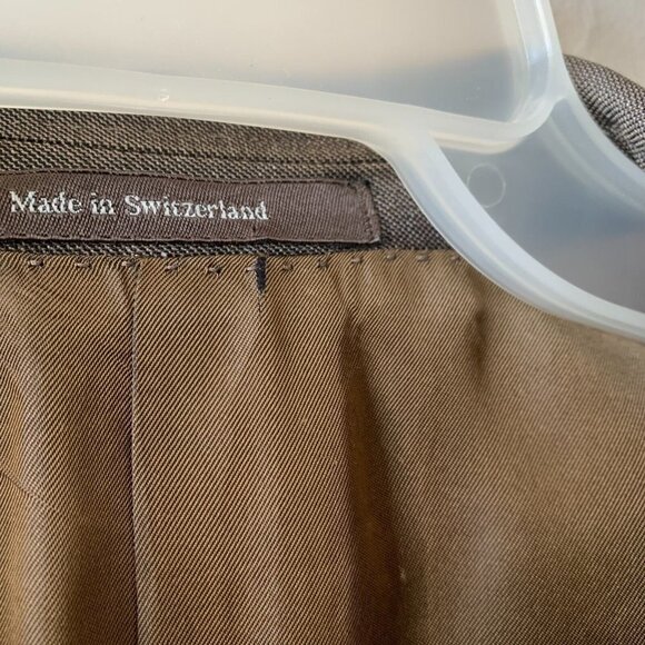 Ermenegildo Zegna Sport Coat Men's 44 R Brown Suit‎ Jacket Wool Blazer $2895 - Picture 13 of 15